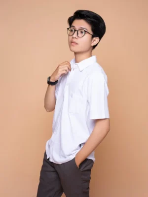 Pique Shirt Short Sleeve White
